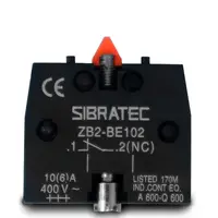 Bloco de Contato ZB2-BE102 com 1NF (vermelho) - Para Botões e Seletoras - imagem 1