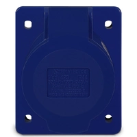 Tomada de Embutir 423 - 2P+T 6H 220Vca/32A Azul IP44  - imagem 1