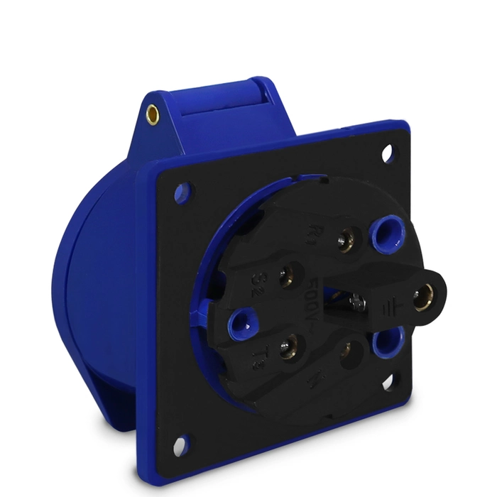 Tomada de Embutir 315-9 - 3P+N+T 9H 220Vca/16A Azul IP44 