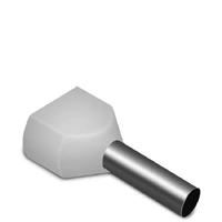 Terminal Pré-Isolado Tubular Duplo 0,75mm² Branco TE7508 Sibratec - imagem 1