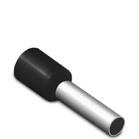 Terminal Pré-Isolado Tubular Simples 6,0mm² Preto E6012 Sibratec - imagem 1