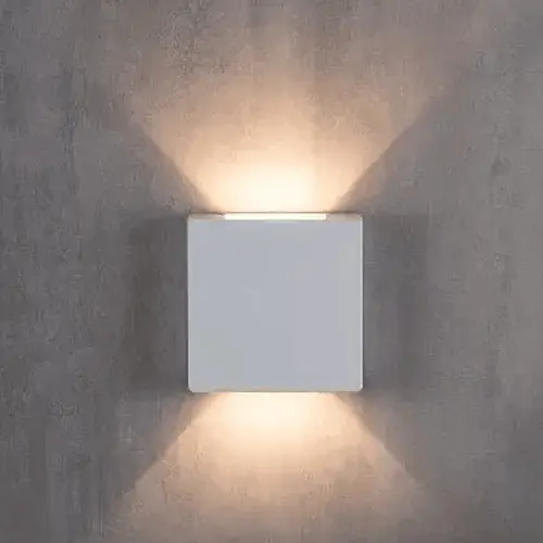 Arandela LED Clean Quadrada 2 Fachos 3W 3.000K - Branco Blumenau