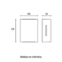 Arandela Fussen 2 Aletas Aluminio 10X13CM preto fosco GERMANY  - imagem 1