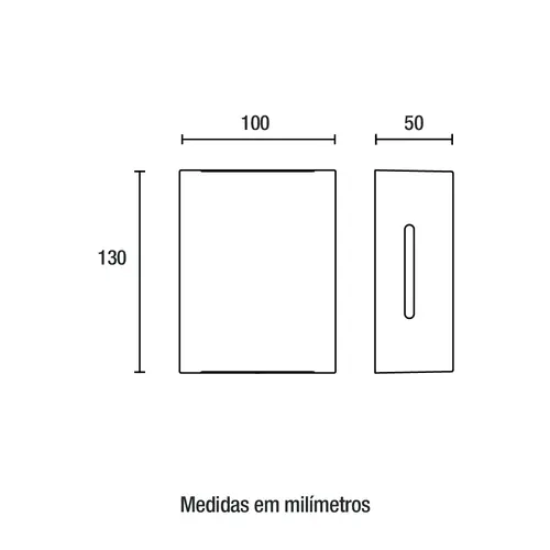 Arandela Fussen 2 Aletas Aluminio 10X13CM preto fosco GERMANY 