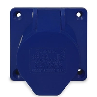 Tomada de Embutir 313 (413) - 2P+T 6H 220Vca/16A Azul IP44  - imagem 1