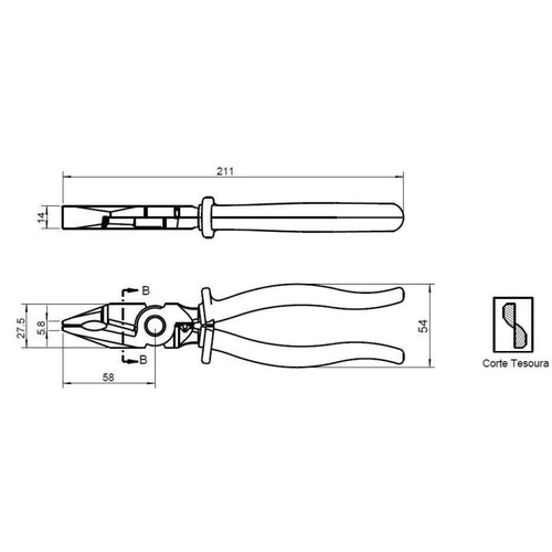 Alicate Corte Tesoura 8" BELZER/SATA