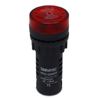 Buzzer e Sinalizador Luminoso AD22-220 Som Intermitente 220Vca 72dB Furação Ø22mm SIBRATEC - imagem 1