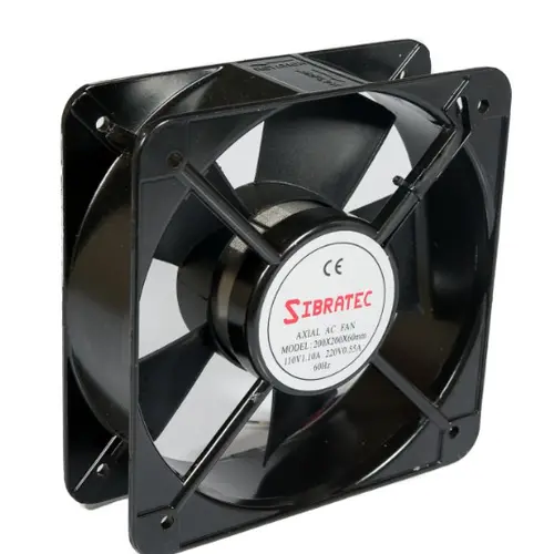 Ventilador 18x18x6cm com Corpo Metálico e Eixo com Rolamento. Alimentação: 127V