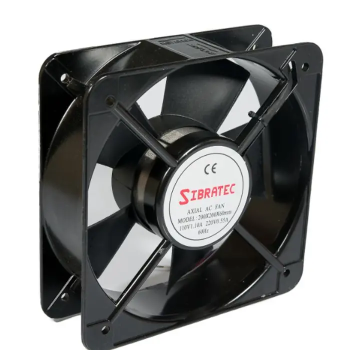 Ventilador 18x18x6cm com Corpo Metálico e Eixo com Rolamento. Alimentação: 127V