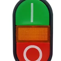 Botão Duplo Liga/Desliga Iluminado Arredondado XB2-EBW8365 220VCA 1NA+1NF SIBRATEC - imagem 1