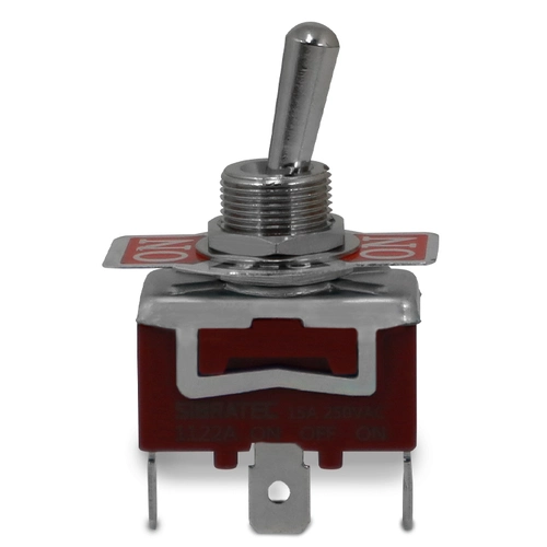 Chave Alavanca 1122A - 1 Polo - LIGA/DESLIGA/LIGA 3 Posições - Terminal Faston SIBRATEC