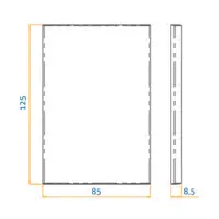 Placa 4X2 3 Postos Horizontal Ebony Clean Margirius - imagem 1