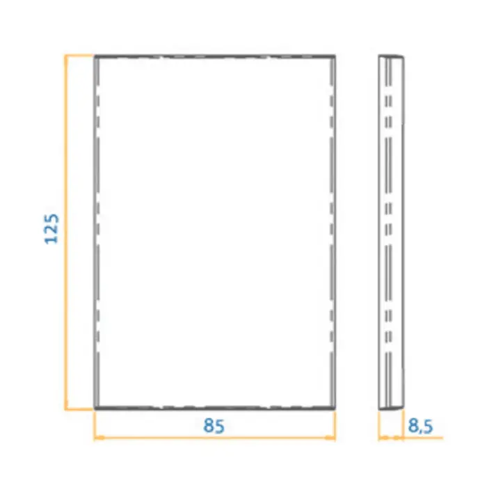 Placa 4X2 3 Postos Horizontal Ebony Clean Margirius