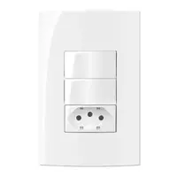 Conjunto 2 interruptores simples 10A 250V + 1 tomada 2P+T 10A 250V Sleek Margirius - imagem 1