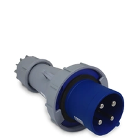 Plugue Polarizado 034-9 - 3P+T 9H 220VAC/63A Azul IP67 - Com Prensa Cabo - imagem 1