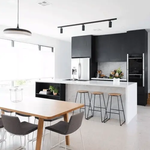 Kit Spot LED de trliho preta 9W 4000K Ecoforce