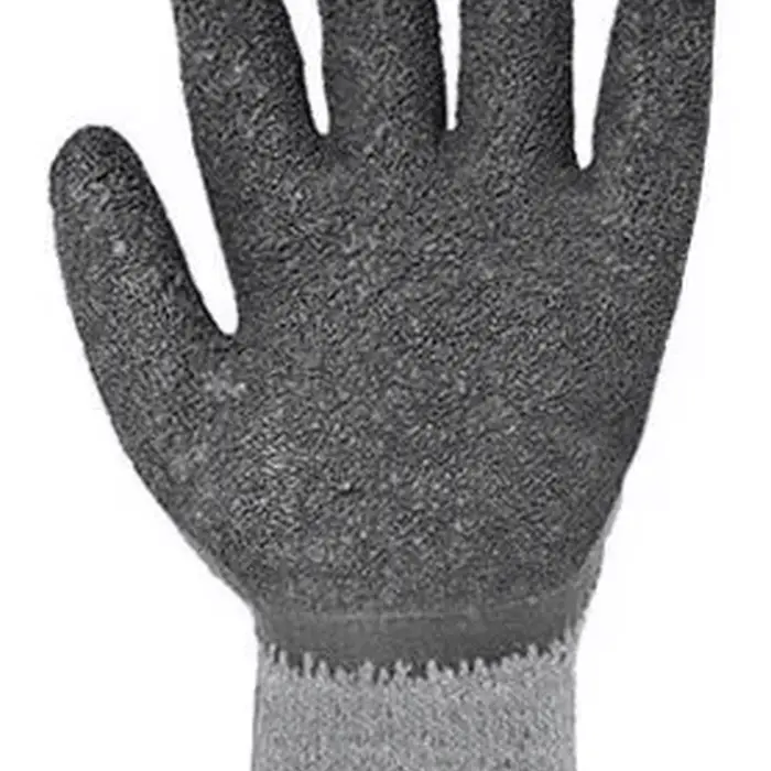 Luva Tricotada em Algodão com Banho de Látex Corrugado Tamanho 10 PROTEPLUS