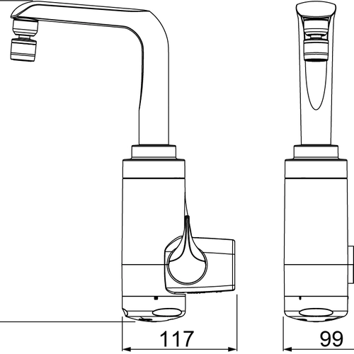 Torneira Eletrônica Essence 5500W 220V Mesa Branco Lorenzetti 