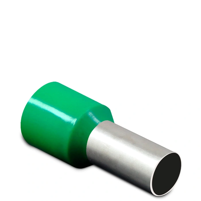 Terminal Pré-Isolado Tubular Simples 16mm² Verde E1612 Sibratec