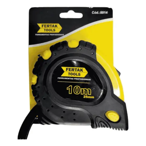 Trena de Medição Emborrachada 10Mx25MM Fertak Tools