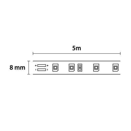 Fita de LED 12V 6W 4.100K – Rolo de 5 Metros Blumenau