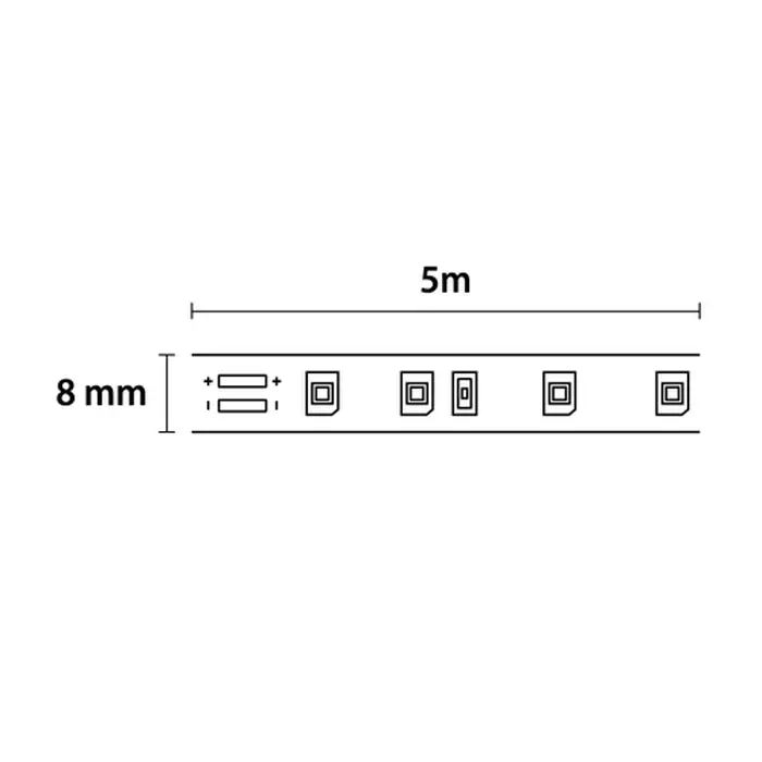 Fita de LED 12V 6W 4.100K – Rolo de 5 Metros Blumenau