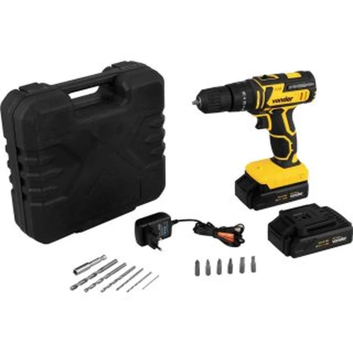 Parafusadeira/furadeira com impacto a bateria, 20 V, carregador bivolt automático, PFV 020I VONDER