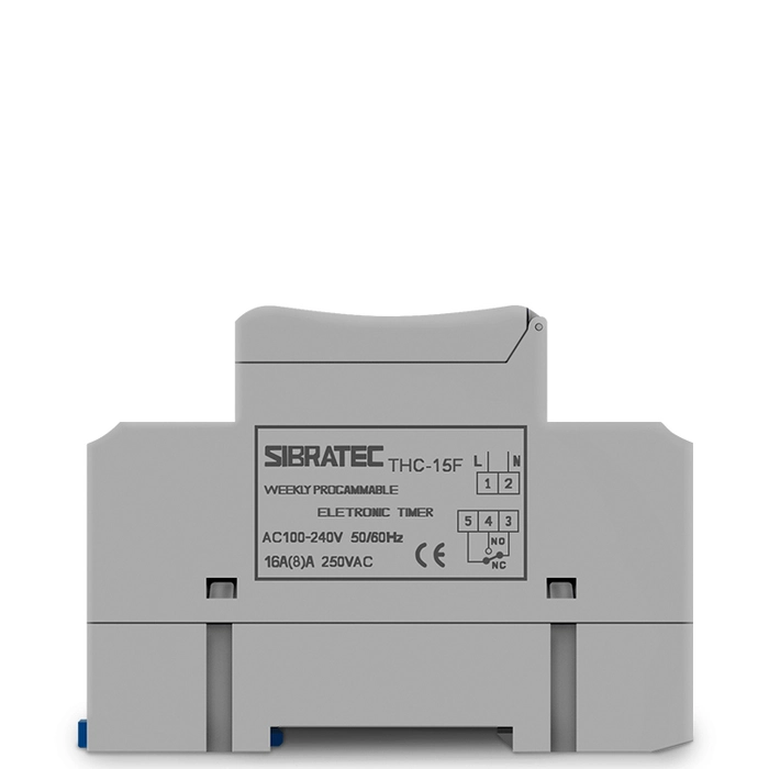 Programador Horário (TIMER) THC-15F Bivolt 110/220V (16A) - Programação Semanal - 28ON / 28OFF Sibratec