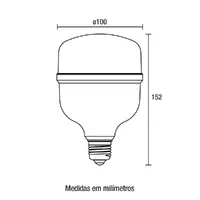 Lâmpada LED T100 E27 50W 4000Lm Bivolt 6.500K Blumenau - imagem 1