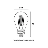 Lâmpada LED Filamento G45 4W 2.200K Blumenau  - imagem 2