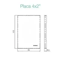 Placa 4X2 2 Postos Horizontais Ebony Sleek Margirius - imagem 1