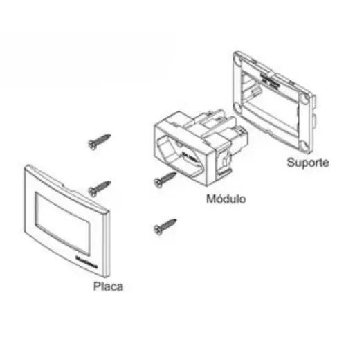 Conjunto 65X45 Tomada Para Móveis 2P+T 20A Ebony Sleek Margirius