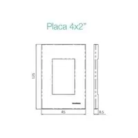 Conjunto 4×2 1 interruptor simples 10A 250V + 1 tomada 2P+T 20A 250V Sleek Margirius - imagem 1