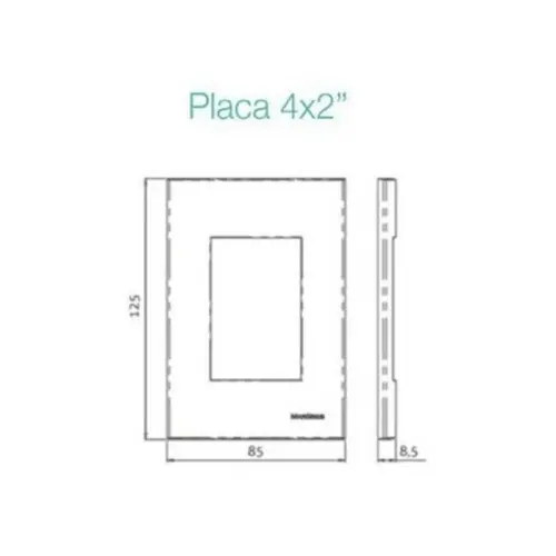 Conjunto 4×2 1 interruptor simples 10A 250V + 1 tomada 2P+T 20A 250V Sleek Margirius