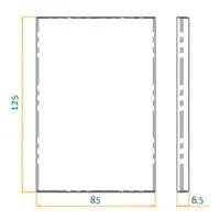 Placa 4X2 Cega Ebony Clean Margirius - imagem 1