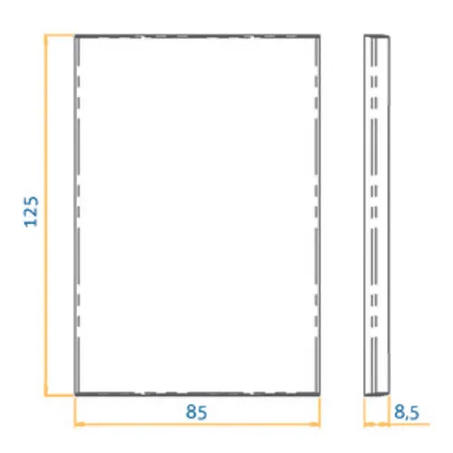 Placa 4X2 Cega Ebony Clean Margirius