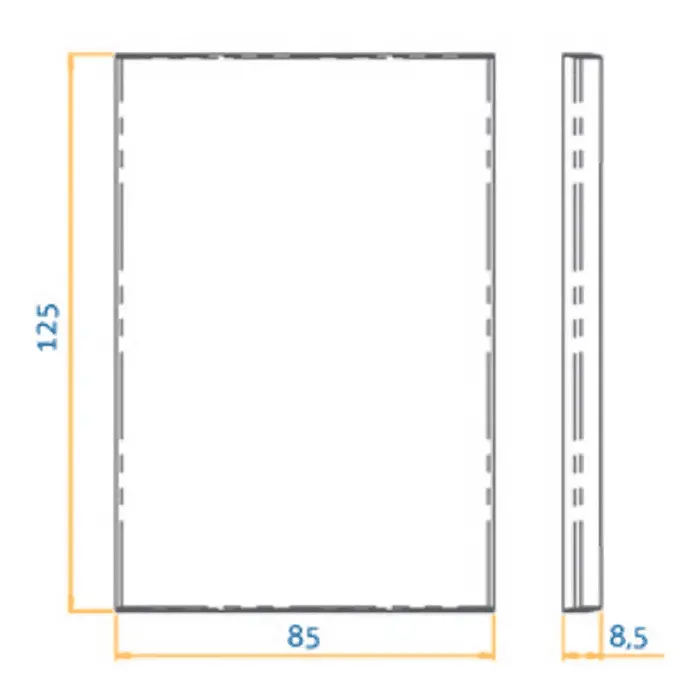 Placa 4X2 Cega Ebony Clean Margirius
