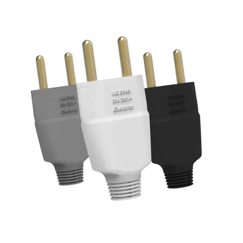 Plugue 2P 20A Embalagem Granel Conect - Enerbras