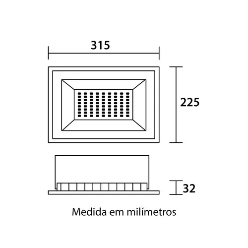 Refletor LED Tech Alumínio 200W 6.500K - Preto Blumenau