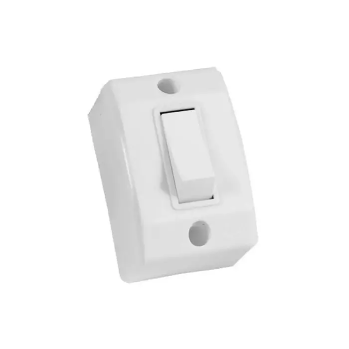 Interruptor Sobrepor Simples  Retangular - Perlex