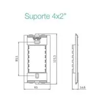 Conjunto 4×2 1 interruptor simples 10A 250V + 1 tomada 2P+T 20A 250V Sleek Margirius - imagem 2