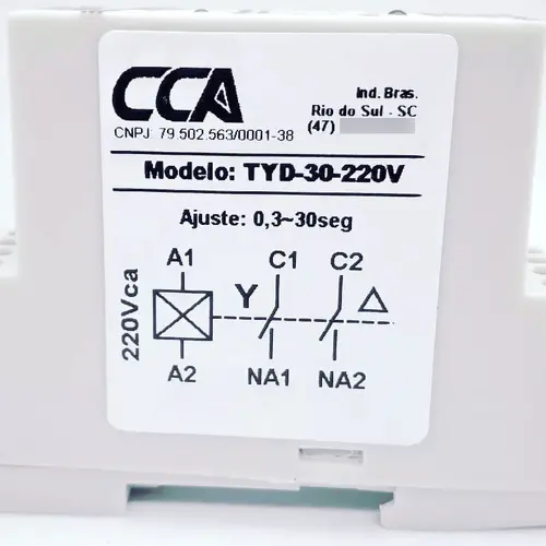 Temporizador Estrela Triângulo TYD-30 Sibratec 