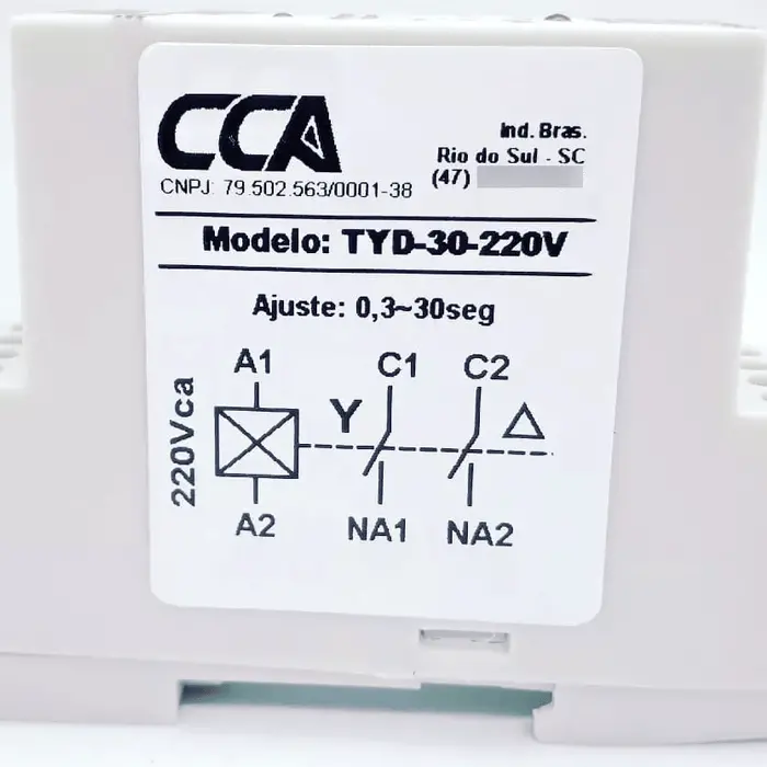 Temporizador Estrela Triângulo TYD-30 Sibraterc