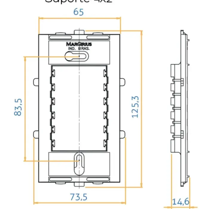 Conjunto 3 tomadas 2P+T 20A 250V Sleek Margirius