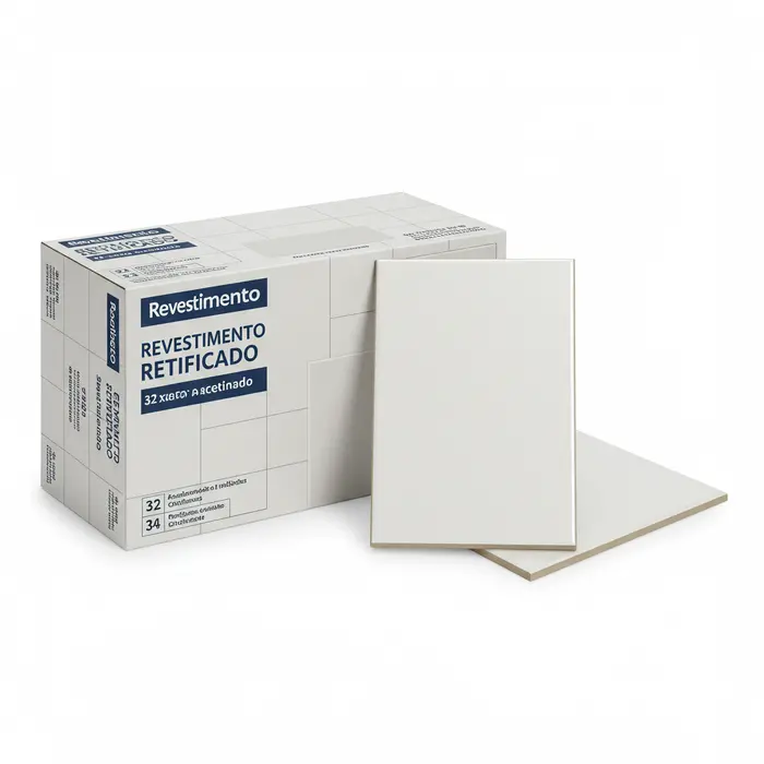 Revestimento Cerâmico Retificado 32x57cm Branco Acetinado – Caixa com 2m²