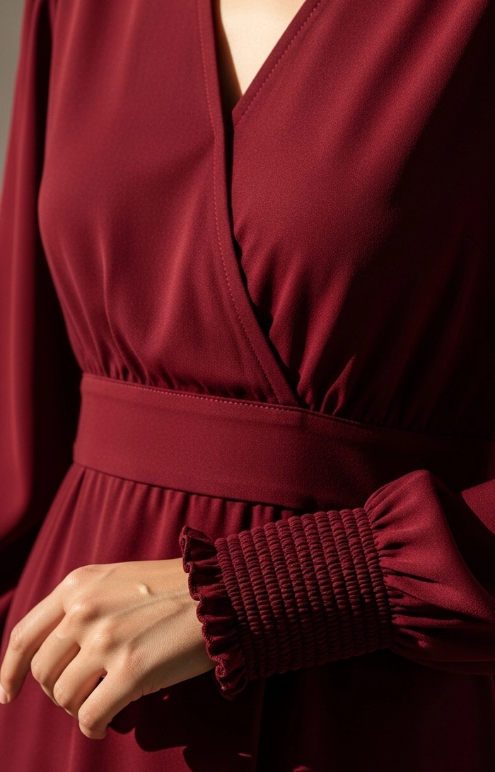 Vestido Midi Elegance Vinho