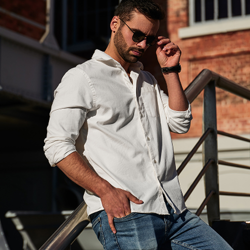 Camisa Casual Urban Classic Off White