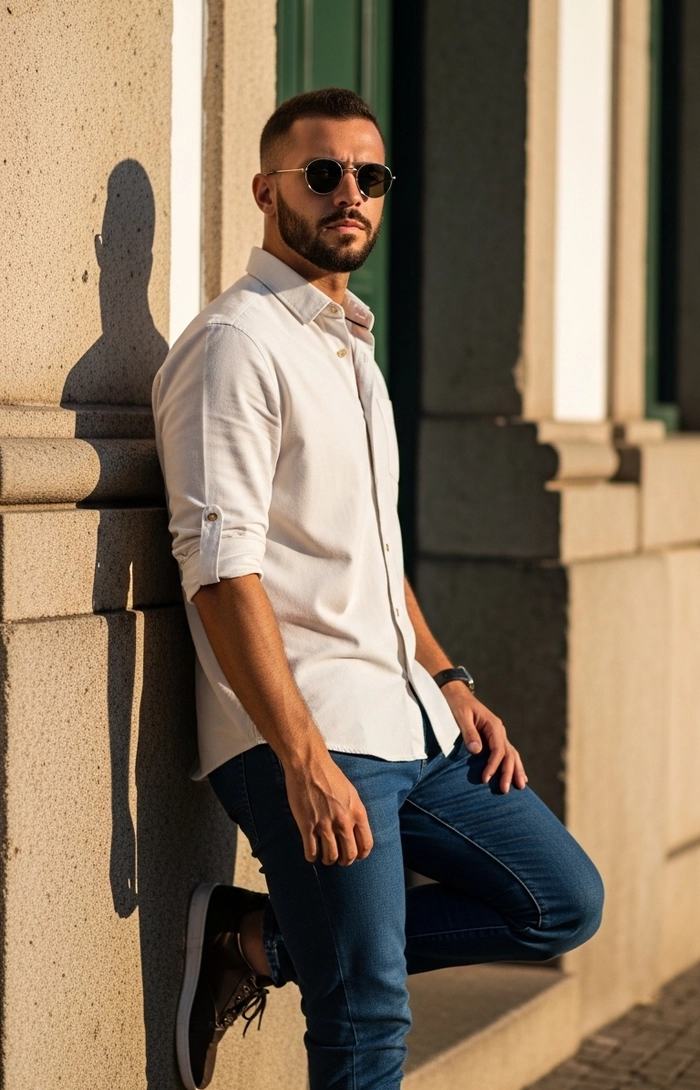 Camisa Casual Urban Classic Off White
