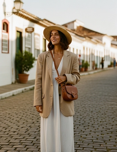 Blazer Soft Chic Areia Feminino
