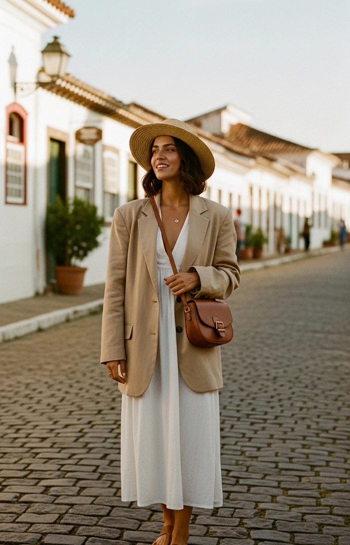 Blazer Soft Chic Areia Feminino